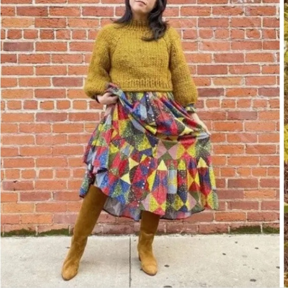 NWT :: Doen Nicolette Dress in Countryside Patchwork - Picture 4 of 10